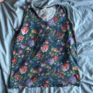 Vintage Multicolor Floral Tank Top